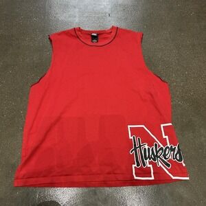 Nebraska Cornhuskers Sleeveless Shirt Mens 2XL Red NCAA College Football Starter